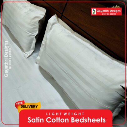 Silver Stripes Design Bed Sheet